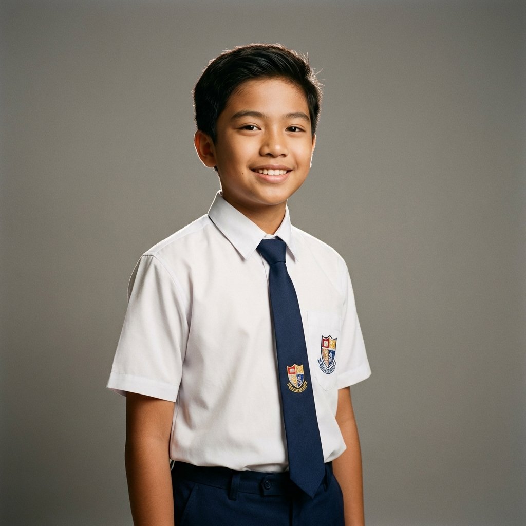 Individual Student Portrait of a Filipino student in UAE school uniform